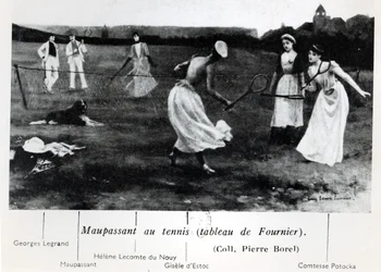 Guy de Maupassant jugando al tenis, de 